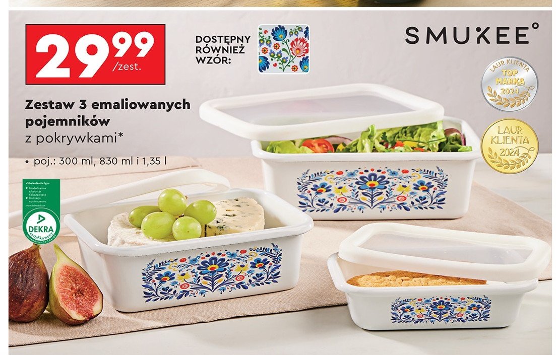 Zestaw pojemników Smukee promocja w Biedronka