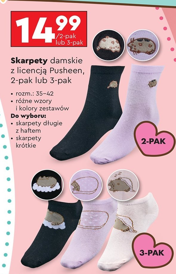 Skarpetki  damskie pusheen promocja w Biedronka