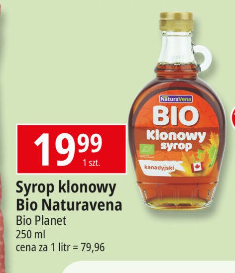 Syrop klonowy Naturavena promocja w Leclerc