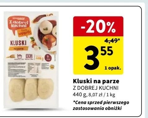 Kluski na parze Intermarche z dobrej kuchni promocja