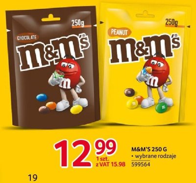 Drażetki M&M's 250g wybrane rodzaje promocja w Selgros