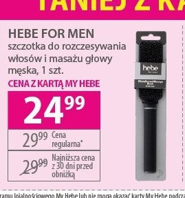 Szczotka do rozczesywania włosów i masażu głowy HEBE FOR MEN promocja