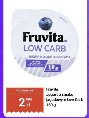 Jogurt o smaku jagodowym Low Carb promocja w Biedronka
