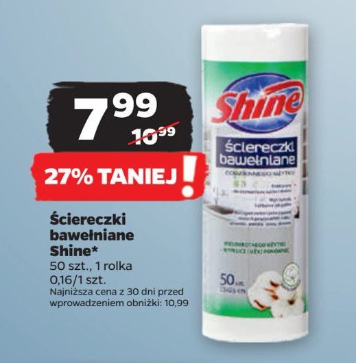 Ściereczki bawełniane na rolce Shine classic promocja