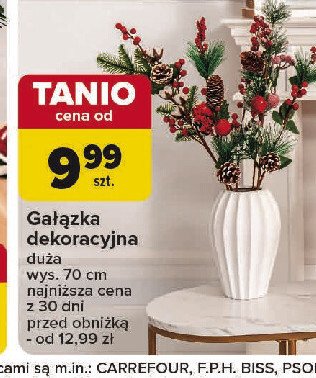 Gałązka dekoracyjna promocja w Carrefour