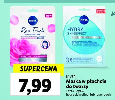 Maska w p艂achcie Nivea rose touch promocja