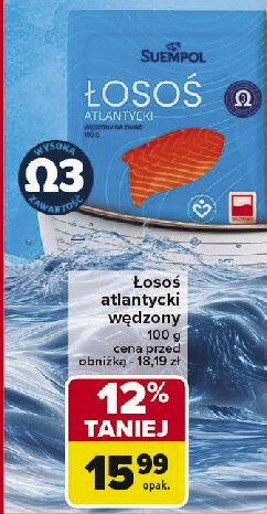Łosoś atlantycki wędzony Suempol promocja w Carrefour