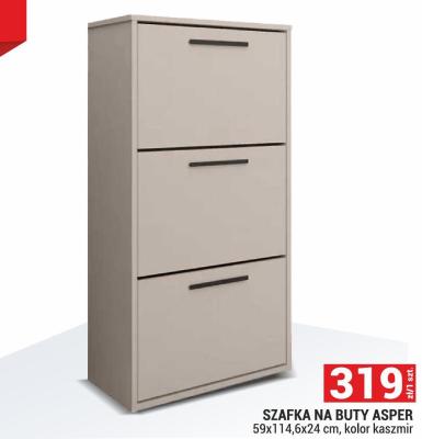 Szafka na buty ASPER 59x114,6x24 cm, kolor kaszmir promocja w Merkury Market