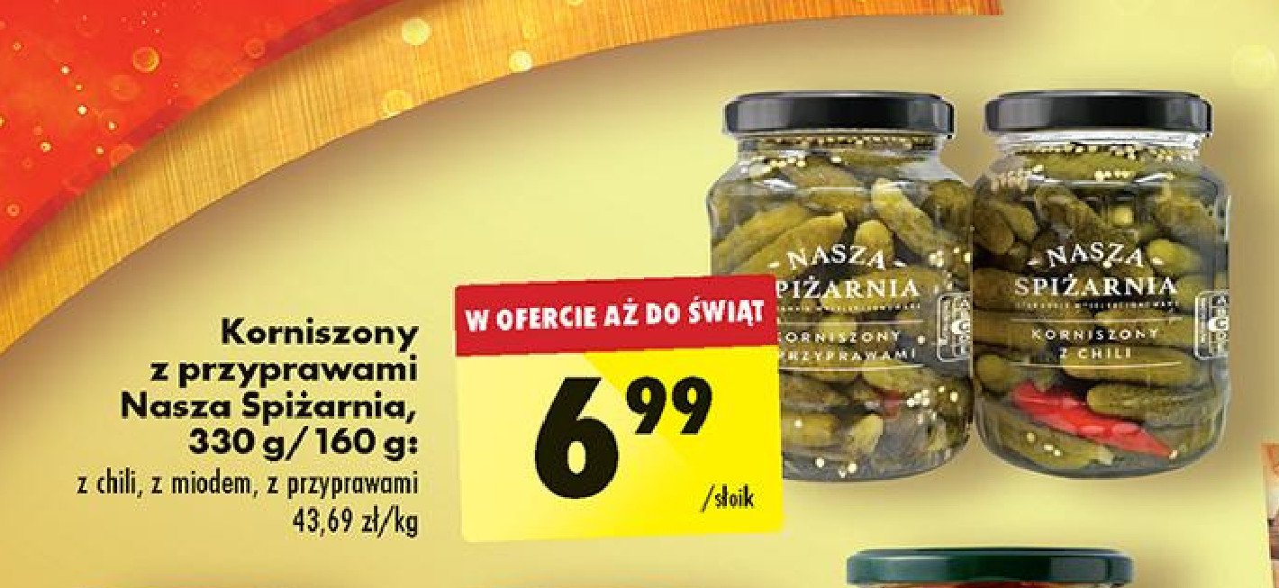 Korniszony z miodem Nasza spiżarnia promocja