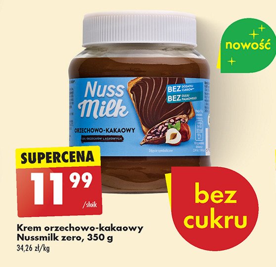 Krem orzechowo-kakaowy Nussmilk promocja