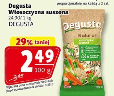 Degusta Włoszczyzna suszona DEGUSTA promocja w Prim Market
