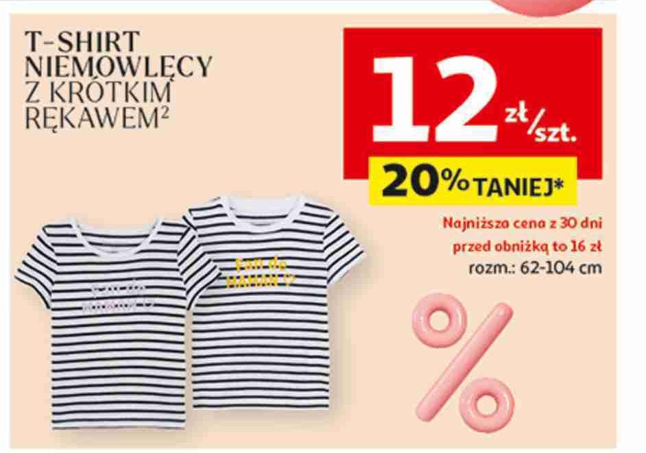 T-shirt niemowlęcy chłopięcy 62-104 cm Auchan inextenso promocja
