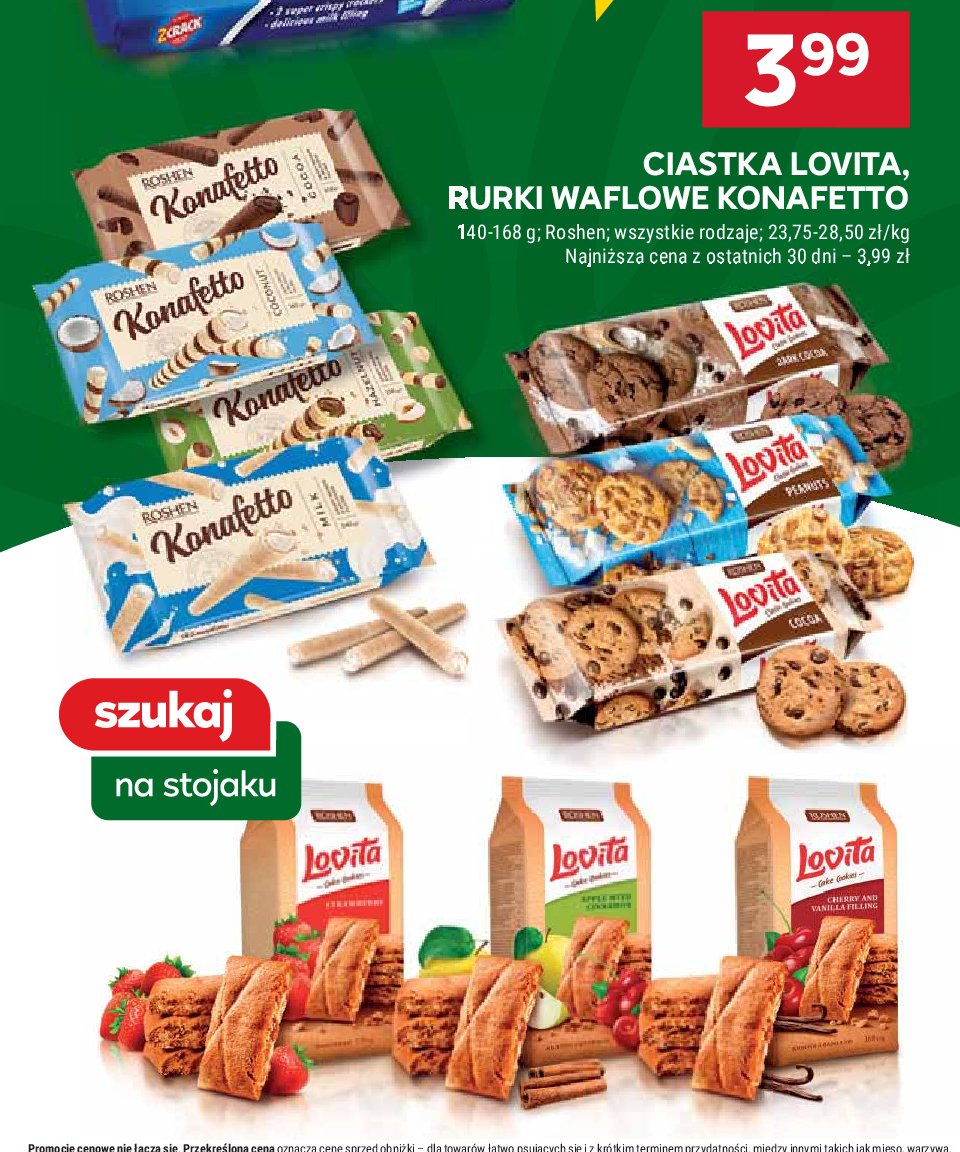 Ciastka z kawałkami czekolady ciemnej Roshen lovita promocja