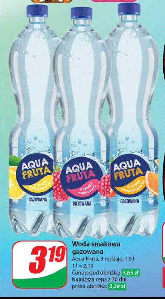 Woda pomarańczowa Aqua fruta promocja w Dino