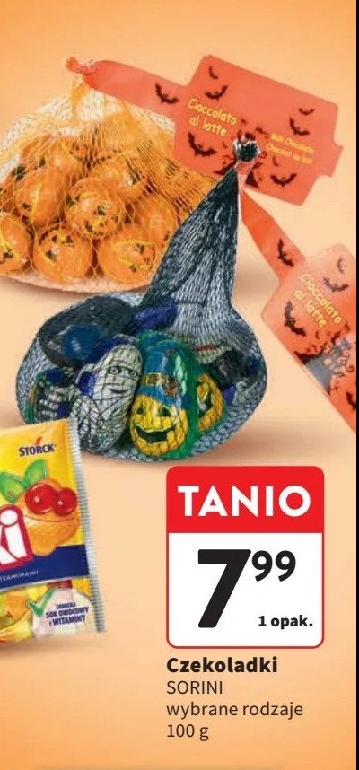 Figurki halloween z czekolady mlecznej Sorini promocja w Intermarche