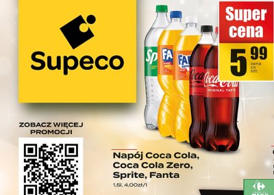 Napój Coca Cola 1,5l promocja w Supeco