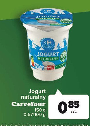 Jogurt naturalny Carrefour promocja