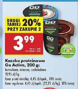 Kaszka proteinowa mleczna Go active promocja