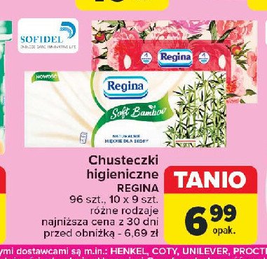 Chusteczki higieniczne elegante Regina promocja