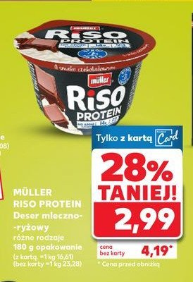 Deser czekoladowy Muller riso protein promocja w Kaufland