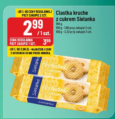 Ciastka kruche z cukrem Sielanka promocja