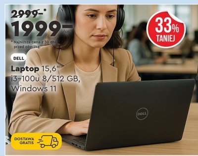 Laptop 15,6", i3-1100U 8/512 GB, Windows 11  promocja w Biedronka