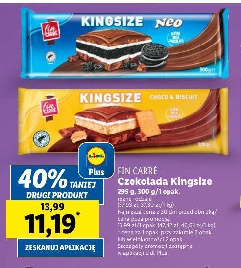 Czekolada choco&biscut Fin carre promocja