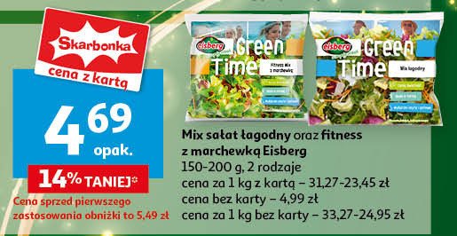 Mix sałat łagodny Eisberg promocja w Auchan