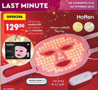 Elastyczna maska LED do twarzy  promocja w Biedronka