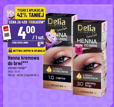 Henna kremowa do brwi Delia 3.0 ciemny brąz promocja w POLOmarket