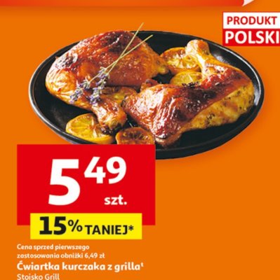Ćwiartka kurczaka z grilla Stoisko Grill promocja w Auchan