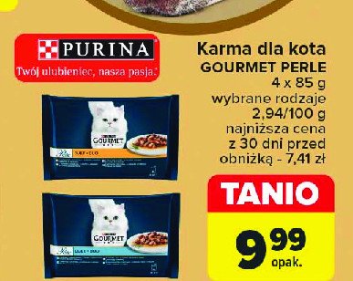 Karma dla kota mięsny duet Purina gourmet perle promocja
