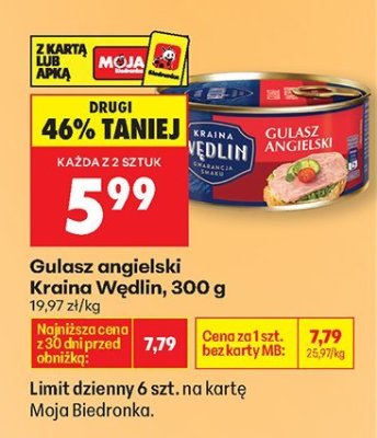 Gulasz angielski, 300 g promocja w Biedronka