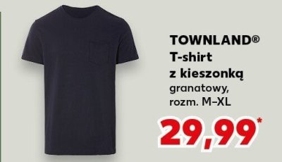 T-shirt z kieszonką granatowy, rozm. M-XL promocja w Kaufland