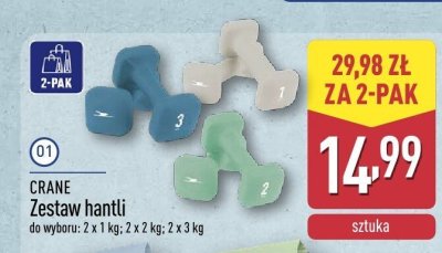 Zestaw hantli CRANE promocja w Aldi