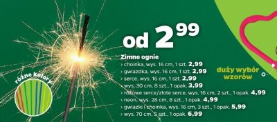 Zimne ognie choinka wys. 16 cm promocja w Netto