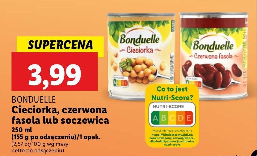 Soczewica gotowana na parze Bonduelle promocja