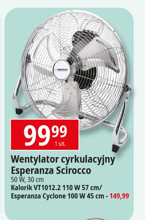 Wentylator scirocco Esperanza promocja