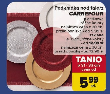 Podkładka pod talerz Carrefour promocja