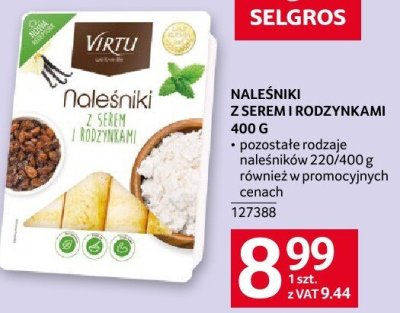Nale艣niki z serem i rodzynkami K-classic promocja w Selgros