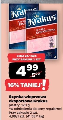 Szynka wieprzowa eksportowa plastry promocja w Netto