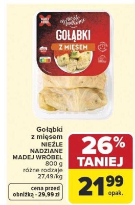 Gołąbki z mięsem NIEZŁE NADZIANIE MADEJ WRÓBEL różne rodzaje promocja w Carrefour Market