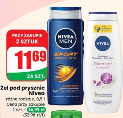 Żel pod prysznic Nivea różne rodzaje promocja w Dino