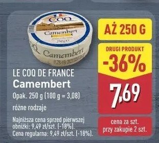 Ser camembert klasyczny Le coq (aldi) promocja