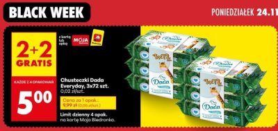 Chusteczki Everyday 3x72 szt. promocja w Biedronka