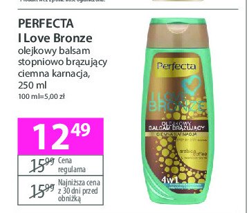 Balsam olejkowy brązujący karnacja ciemna Perfecta i love bronze promocja