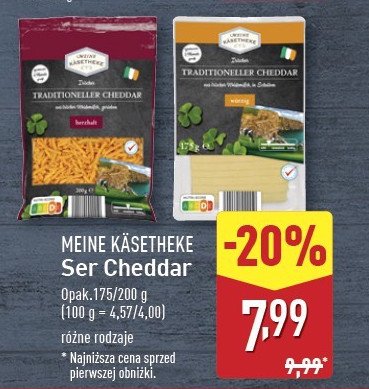 Ser cheddar MEINE KASETHEKE promocja w Aldi