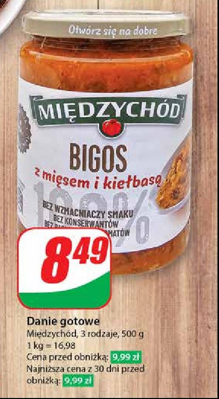 Bigos z mięsem i kiełbasą Międzychód promocja w Dino