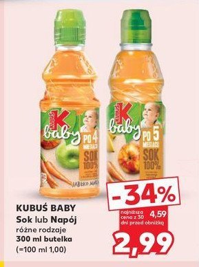 Sok marchew jab艂ko banan Kubu艣 baby promocja