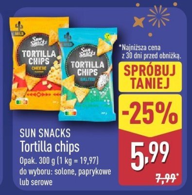 Tortilla chips paprykowe promocja w Aldi